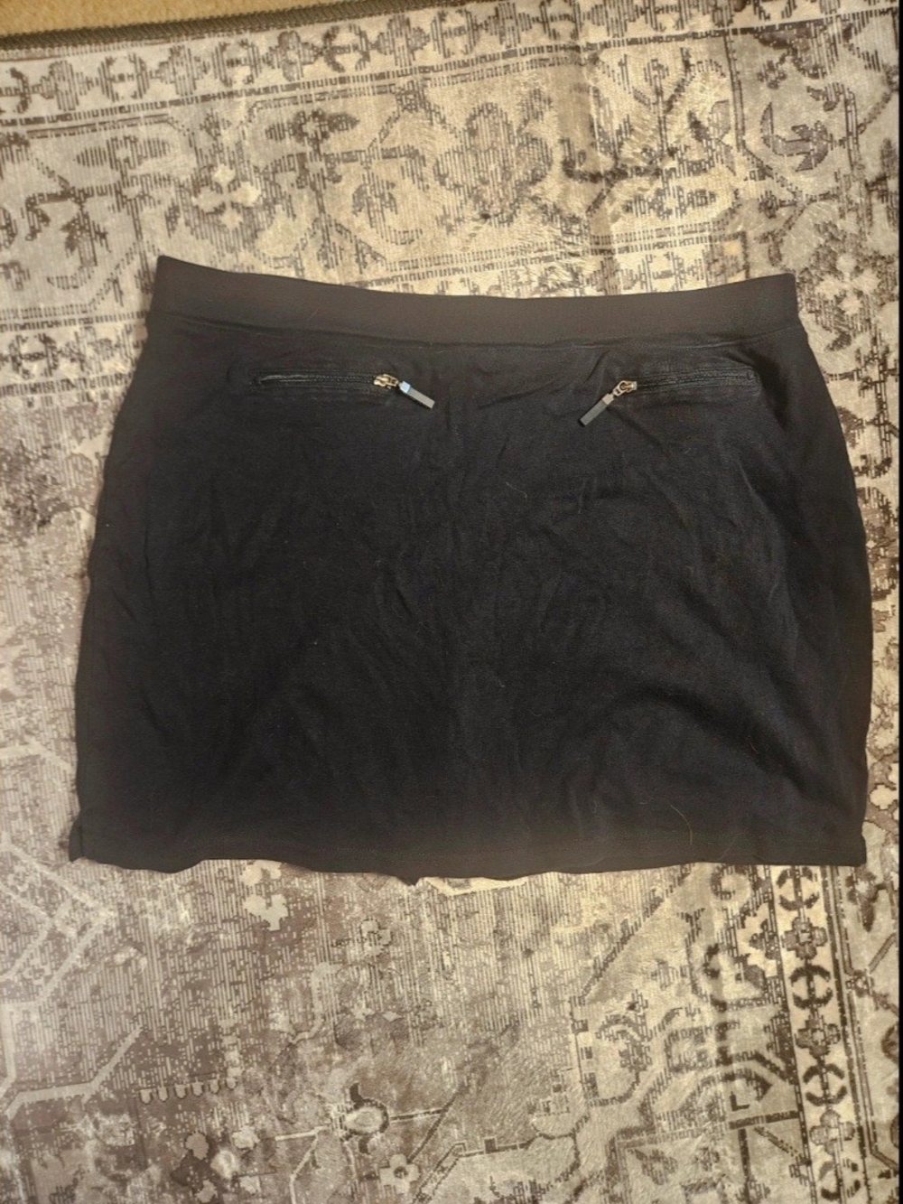 & Other Stories Black Mini Skirt with Zip Details